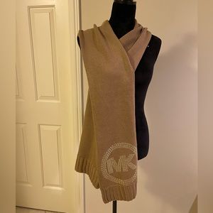 Michael Kors women’s brown logo studded scarf